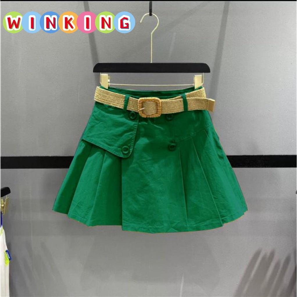 Chân váy cho bé gái phối đồ phong cách Hàn Quốc size 12-35kg chất kaki co giãn thoải mái mẫu mới
