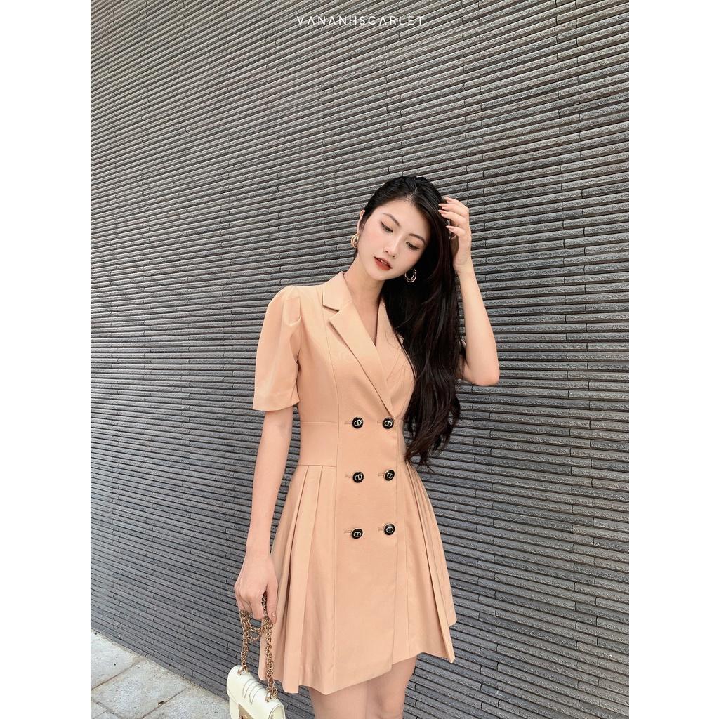 Váy vest VANANHSCARLET chân xếp ly