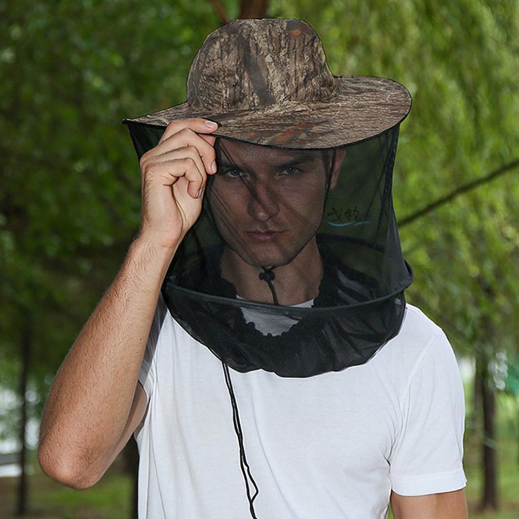 Mosquito Fly Net Head Protector Insect Bug Neck Face Protect Net Fishing Hat