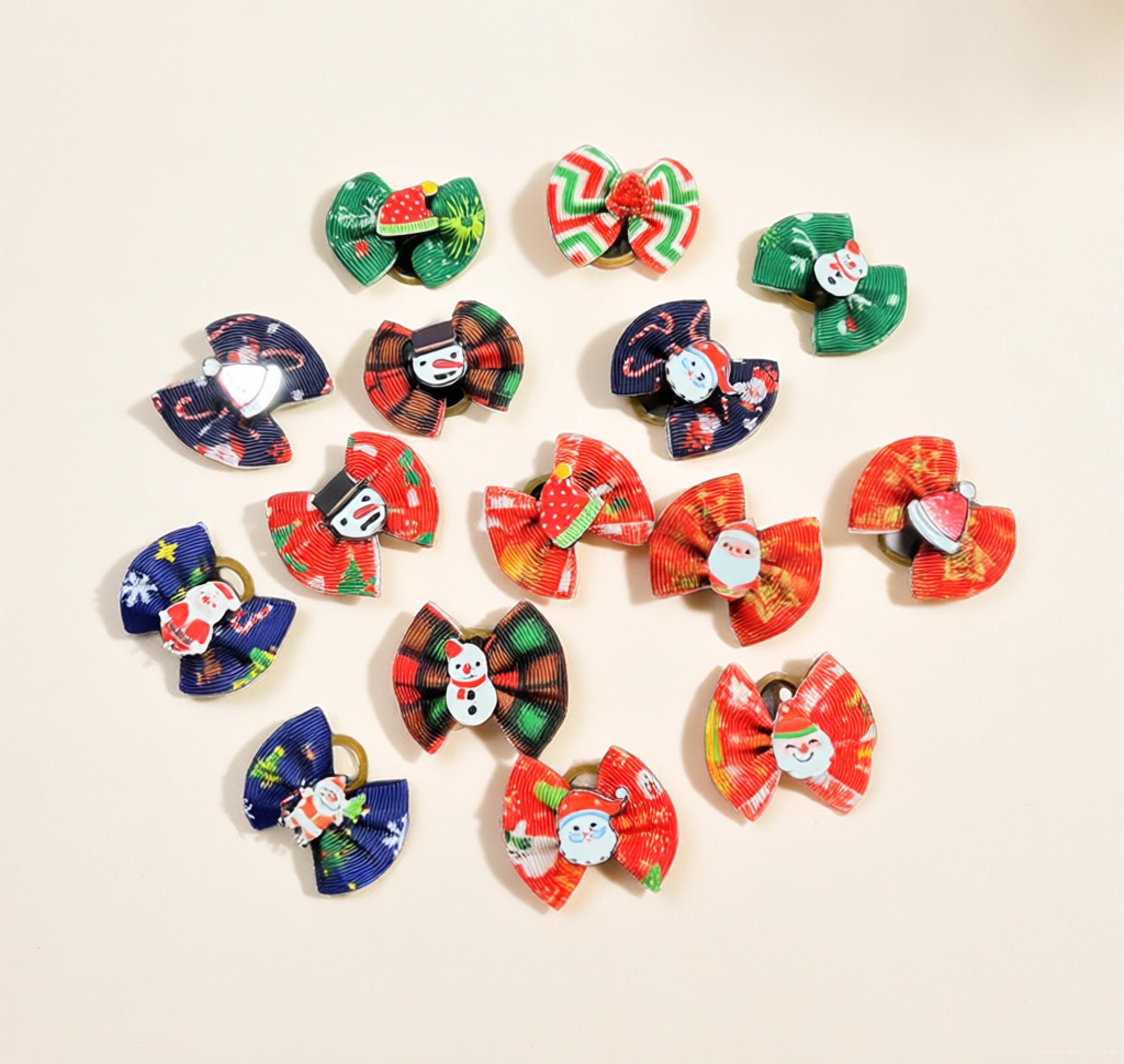 NƠ KẸP TÓC CÀI TÓC BUỘC TÓC GIÁNG SINH NOEL DỄ THƯƠNG MÃ 19 XINH XẮN CHO THÚ CƯNG CHÓ MÈO