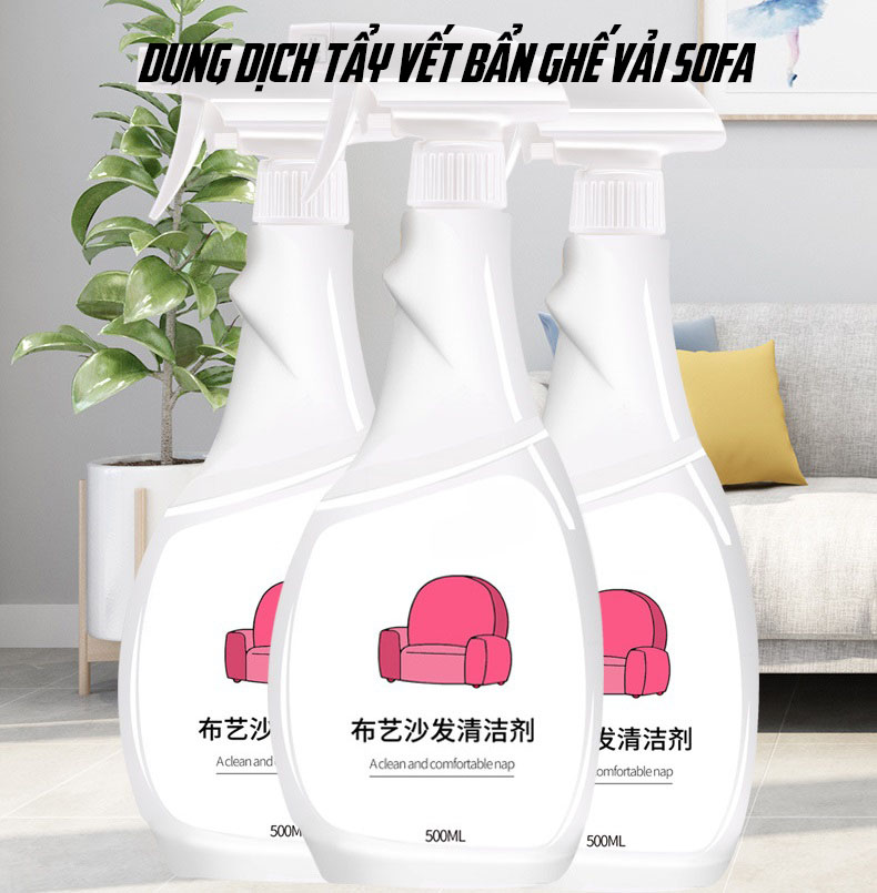 Dung Dịch Tẩy Rửa Vết Bẩn Ghế Sofa Nội Thất Bằng Vải Nỉ Cao Cấp 500ml