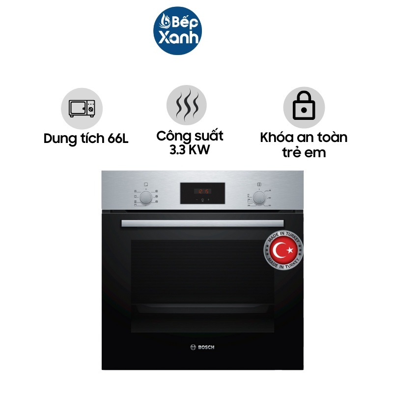 [ HCM] Lò Nướng Âm Tủ Bosch HMH.HBF133BS0A - Series 2 - Dung Tích 66L - Hàng Chính Hãng