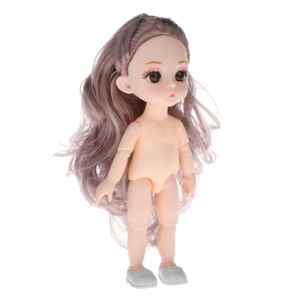 Moveable 1/12 BJD Doll White Skin DIY Supplies Birthday Gift Toys Style 1