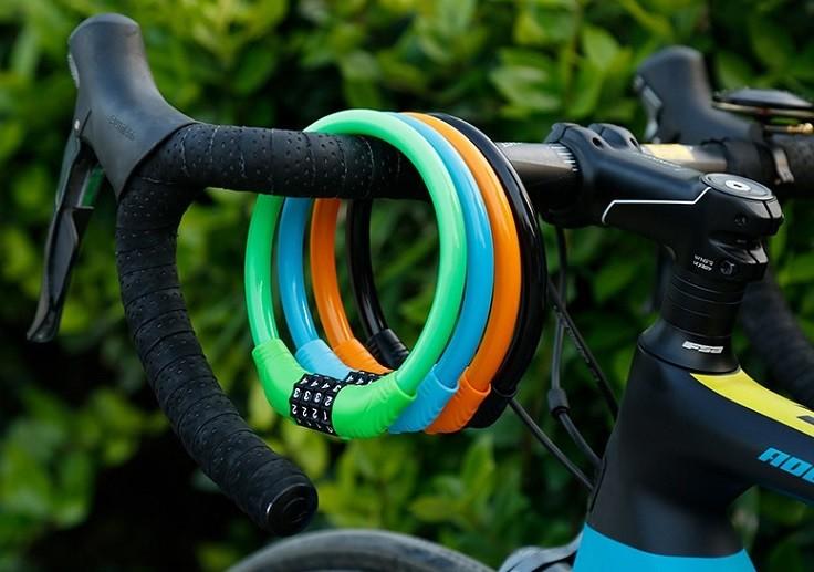 Bộ 2 Tay Nắm Sừng Trâu Xe Đạp Thể Thao Cao Cấp tặng Khóa xe đạp chống trộm 4 số đổi mã