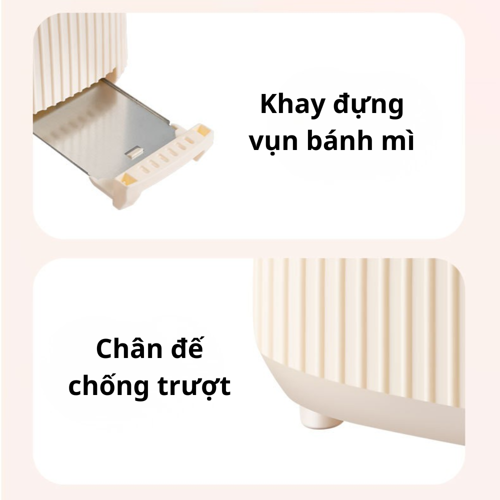 Máy nướng bánh mì tự nảy bánh công suất cao 750W Lumabella LB-58068, nướng bánh sandwich ăn sáng tiện dụng - DELIYA HÀNG CHÍNH HÃNG