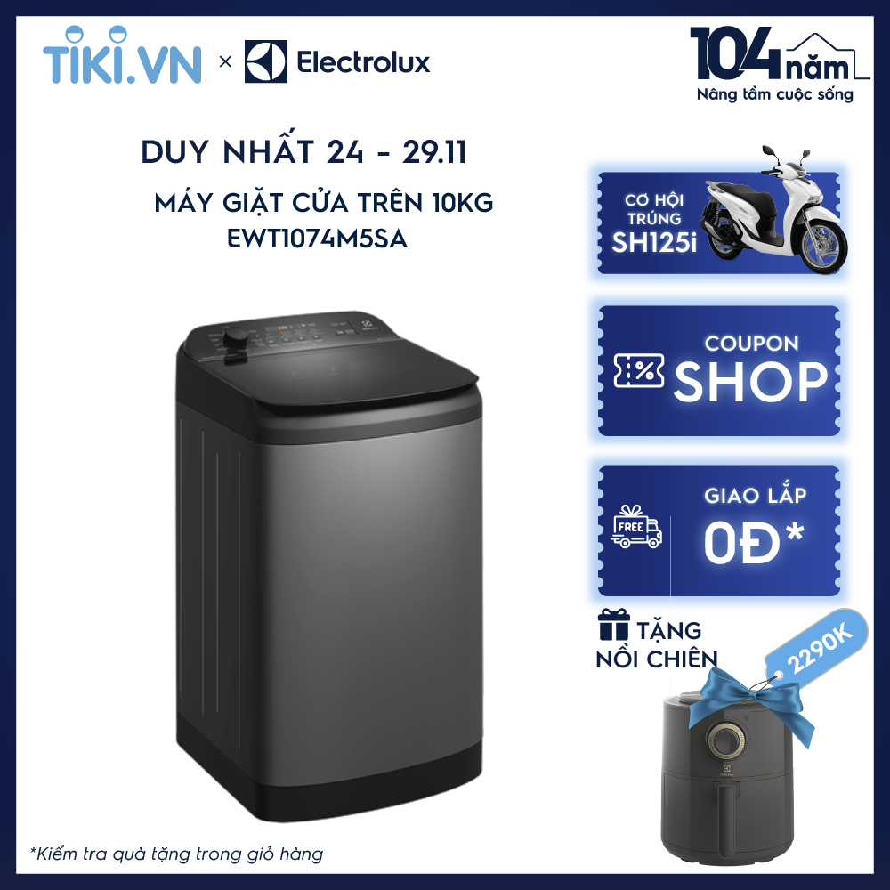 Máy giặt cửa trên Electrolux 10kg UltimateCare 500 EWT1074M5SA