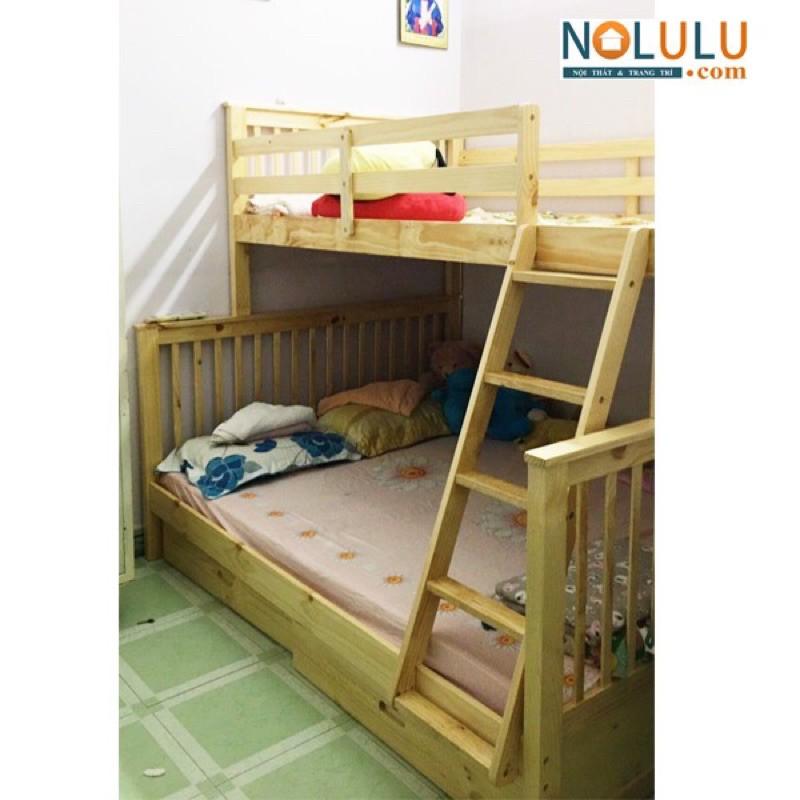 Giường 2 Tầng Gỗ Tự Nhiên 1m2-1m6