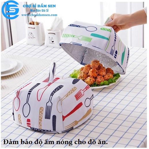 Lồng bàn giữ nhiệt gấp gọn, lồng bàn đậy thức ăn chống côn trùng ruồi và bụi bẩn G168-LongBan