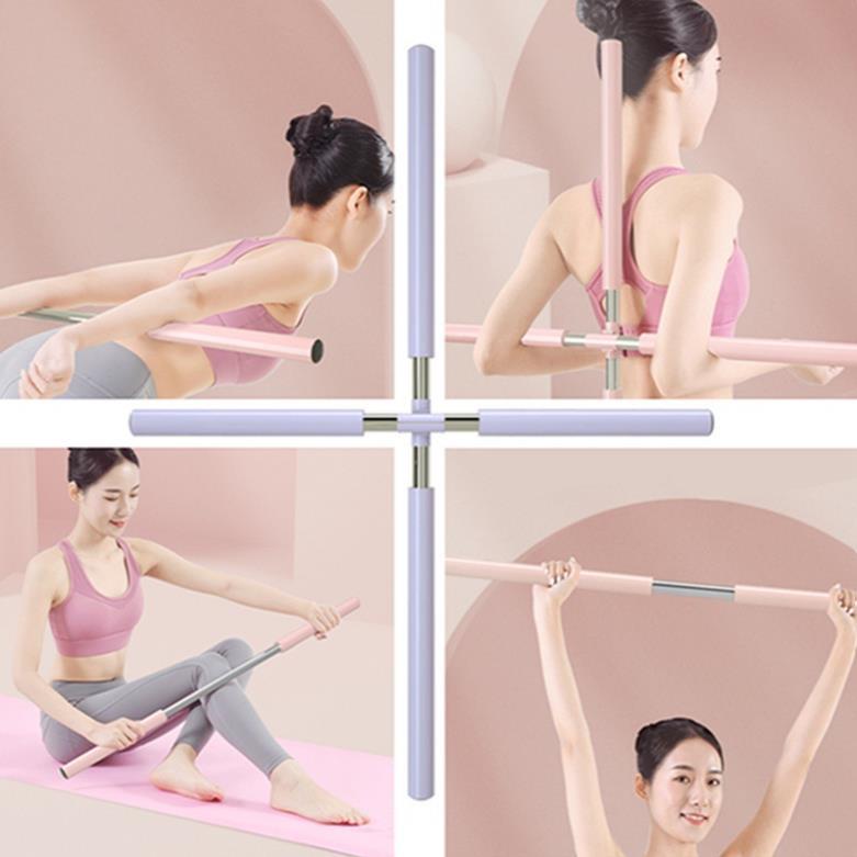 Gậy Tập Lưng, Vai, Chống Gù, Uốn Thẳng Lưng, Gậy Tập Yoga Gậy Chống Gù Lưng Tập Yoga Bằng Thép Không Gỉ