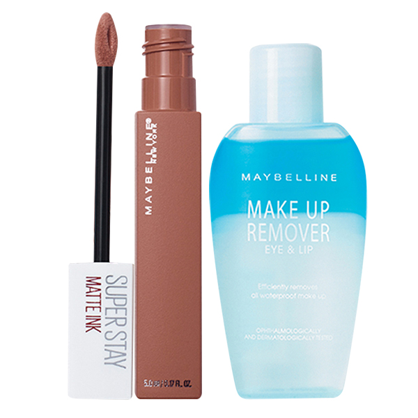 Hình ảnh Combo Son Kem Lì Super Stay Matte Inks Lip Eye Maybelline Newyork Và Nước Tẩy Trang Mắt Môi (45ml)