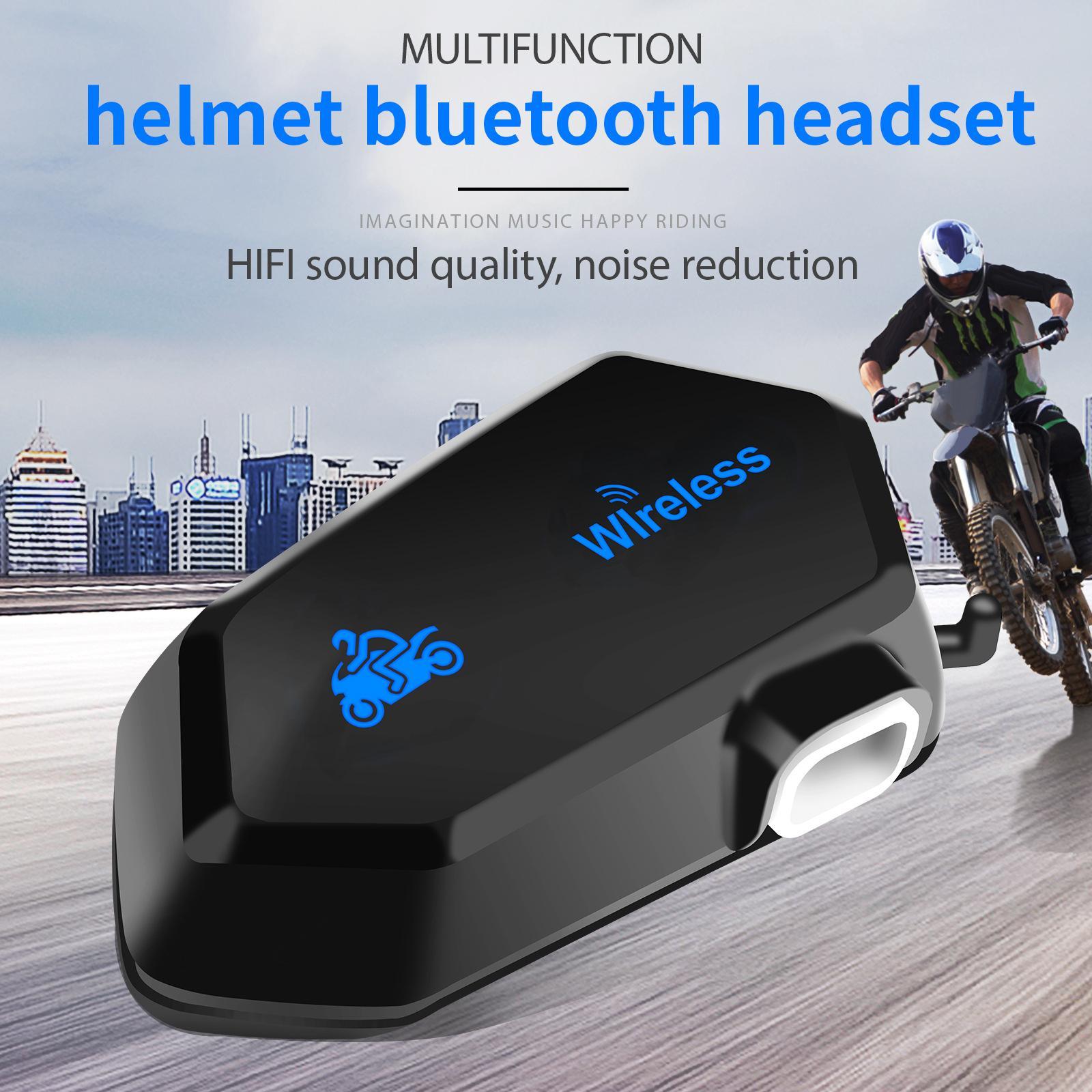 Motorcycle Bluetooth Headset Waterproof Connect to Interphone for Helmets Snowboarding
