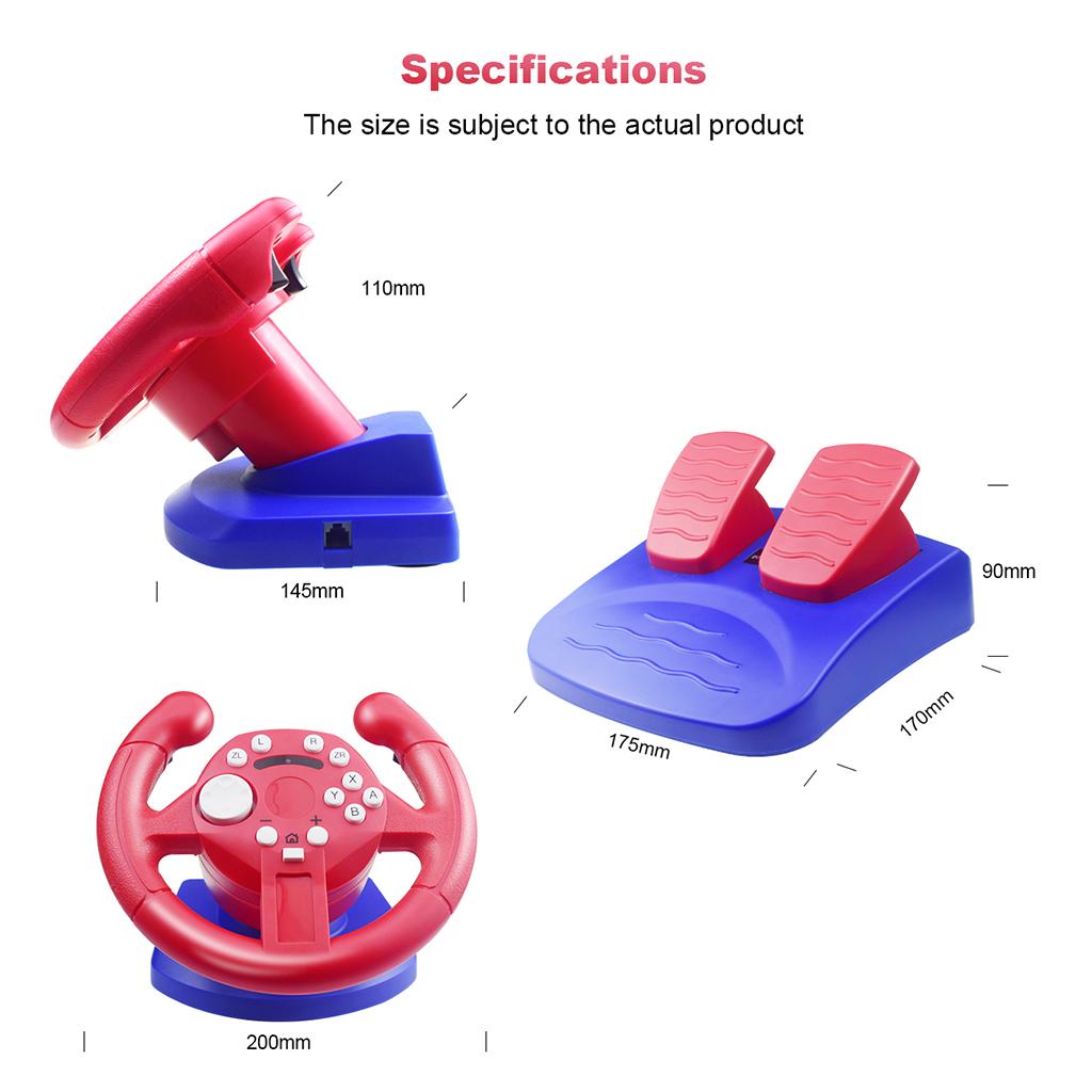 Universal Racing Wheel 90 Degree USB Car Race Steering Wheel w/ Pedals for PS3 Android