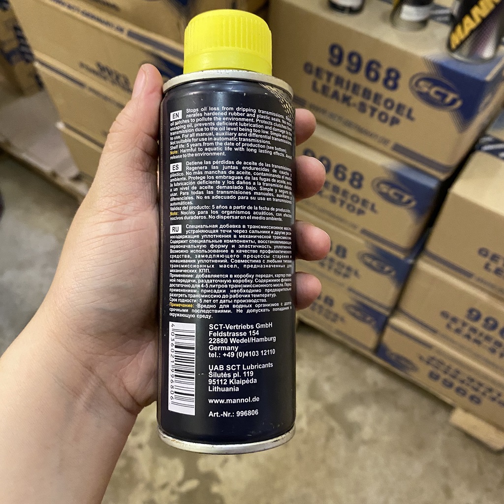 Chống Rỉ Dầu Hộp Số, Tái Tạo Joint Cao Su Bị Chai Cứng MANNOL 9968 Getriebeoel Leak-Stop 180ML