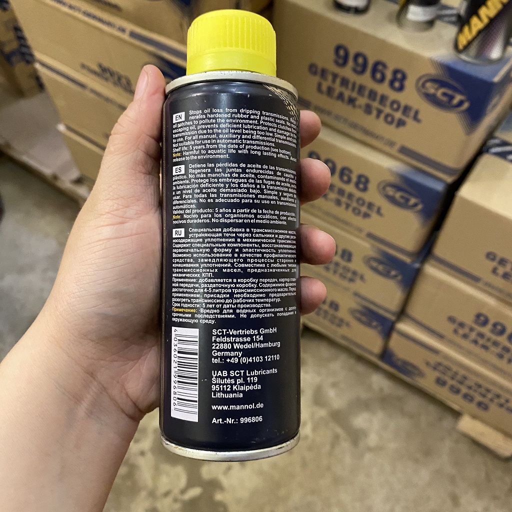 [100% Germany] Chống Rỉ Dầu Hộp Số, Tái Tạo Joint Cao Su Bị Chai Cứng MANNOL 9968 Getriebeoel Leak-Stop 180ML