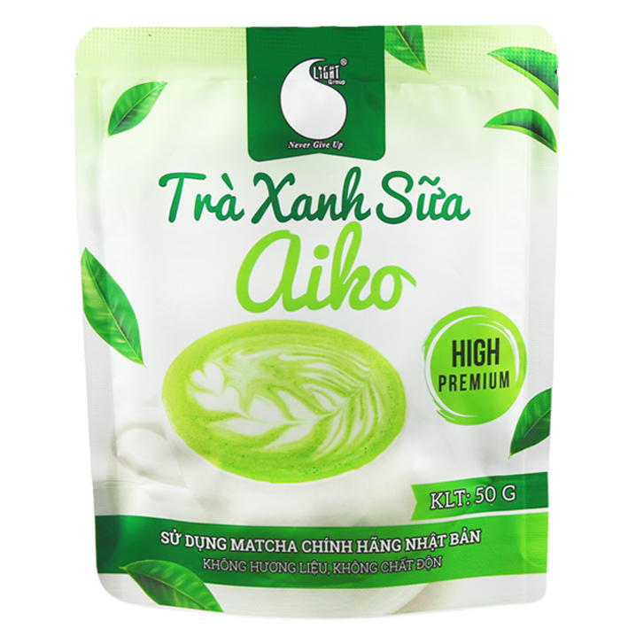 Bột Trà Xanh Matcha Sữa thơm ngon đặc biệt , sản xuất từ Matcha Nhật Bản chính hãng , Matcha của người ghiền trà xanh Nhật , không hương liệu , an toàn cho sức khỏe , Gói 50G