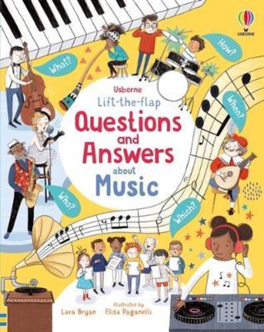 Sách - Lift-the-flap Questions and Answers About Music by Lara Bryan Elisa Paganelli