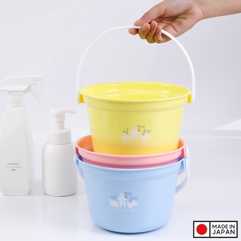Xô nhựa trẻ em Nakaya Children's Bucket Bear 2.2L - Made in Japan