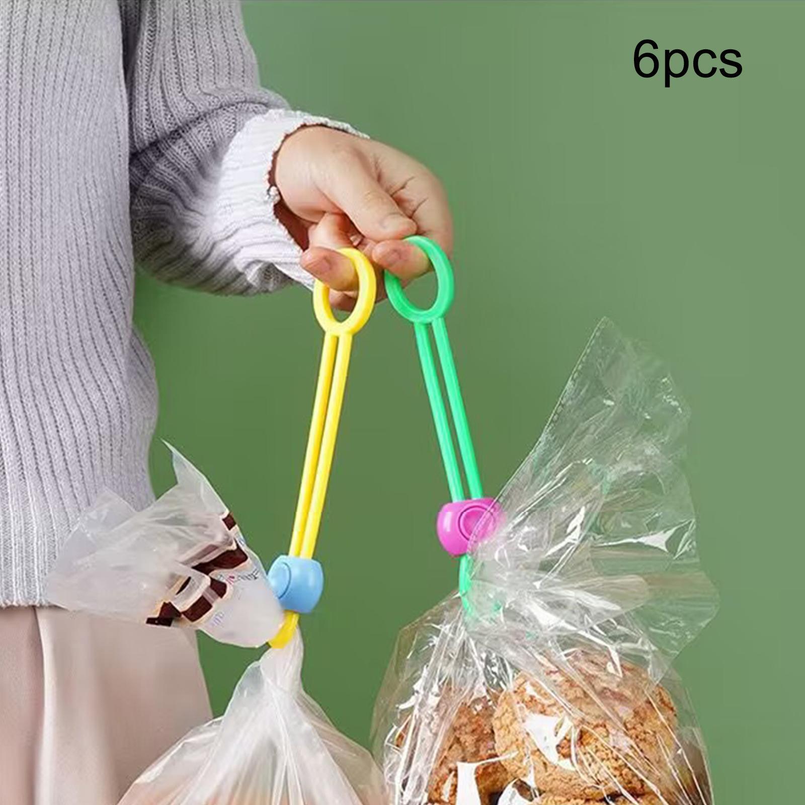 6 Pieces Seal Tags Kitchen Storage Clip Portable Snack Storage Clips Food Sealing Clip Snack Bag Sealing Chips for Restaurant Household