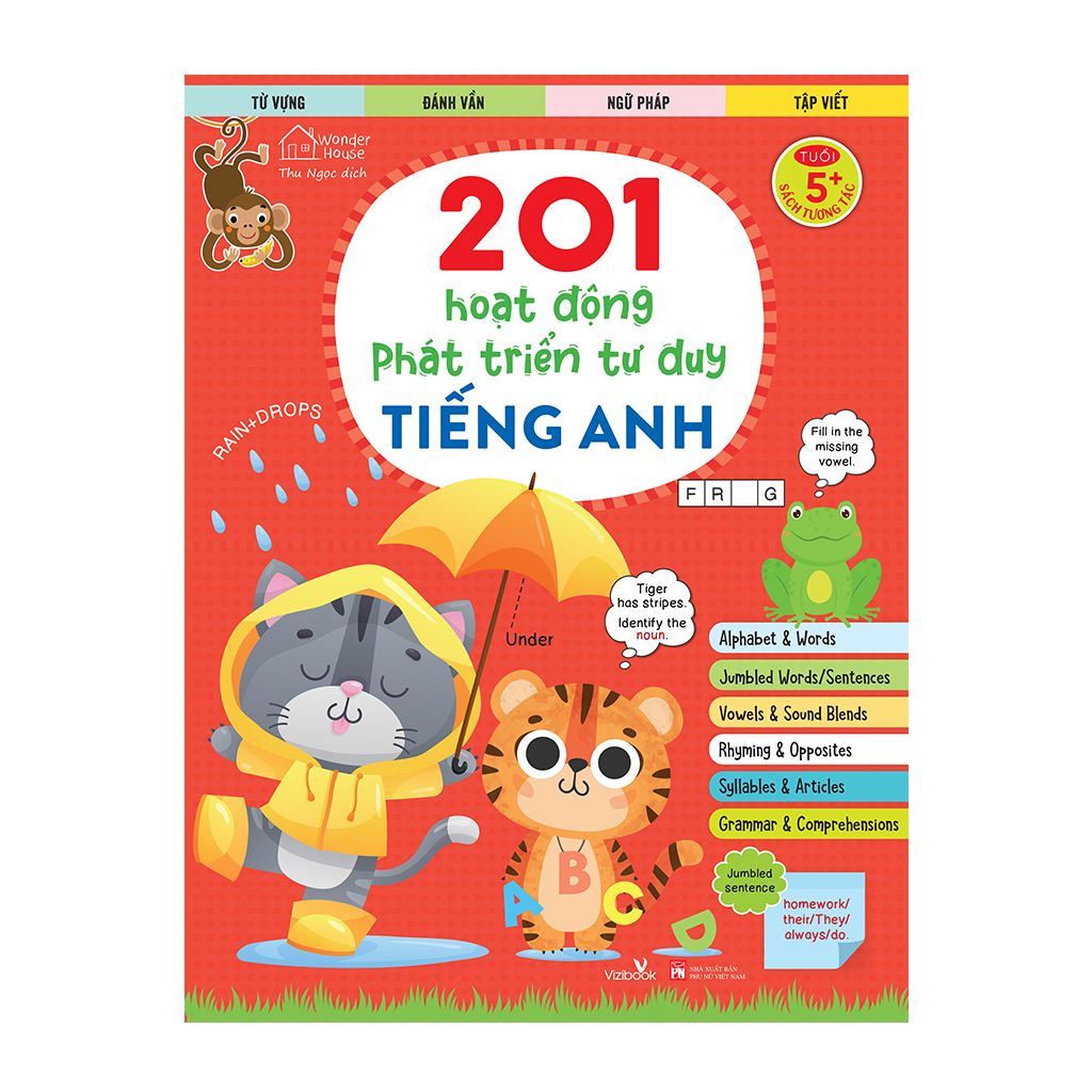 Sách cho bé - 201 Hoạt Động Phát Triển Tư Duy - Combo 4 cuốn - Sách tương tác - Dành cho trẻ từ 5 tuổi