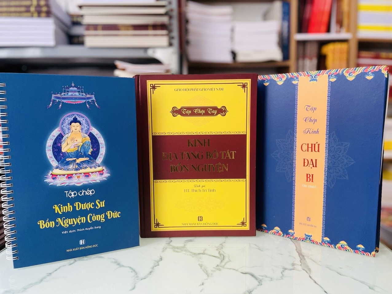 Combo Vở Chép Kinh: Kinh Địa Tạng, Kinh Dược Sư, Chú Đại Bi - Bìa cứng,