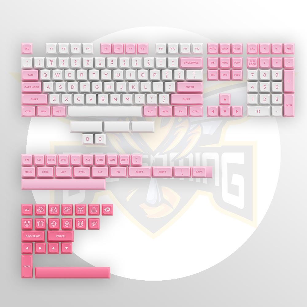 Bộ keycap chính hãng AKKO - Prunus Lannesiana (PBT Double Shot / ASA-Low Profile / 155 nút)