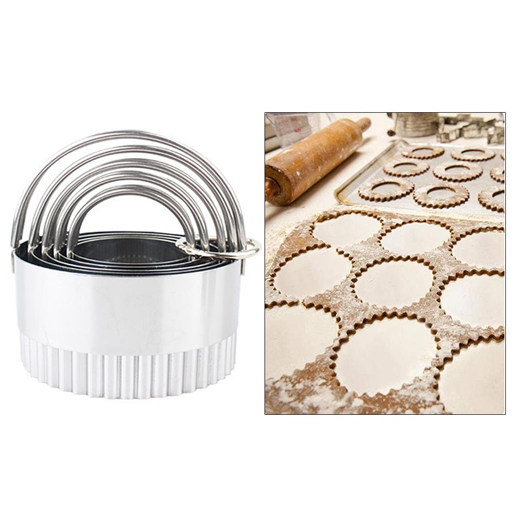 Set of 5 - Round Stainless Steel Cake Rings, Mousse and Pastry Baking Ring Mold Cutter Baking Mould Tools