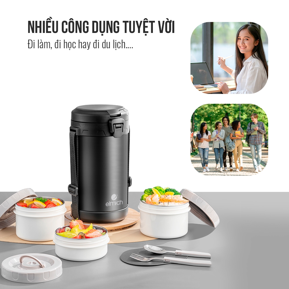 Hộp Cơm Giữ Nhiệt Elmich EL-8030 - Hàng Chính Hãng