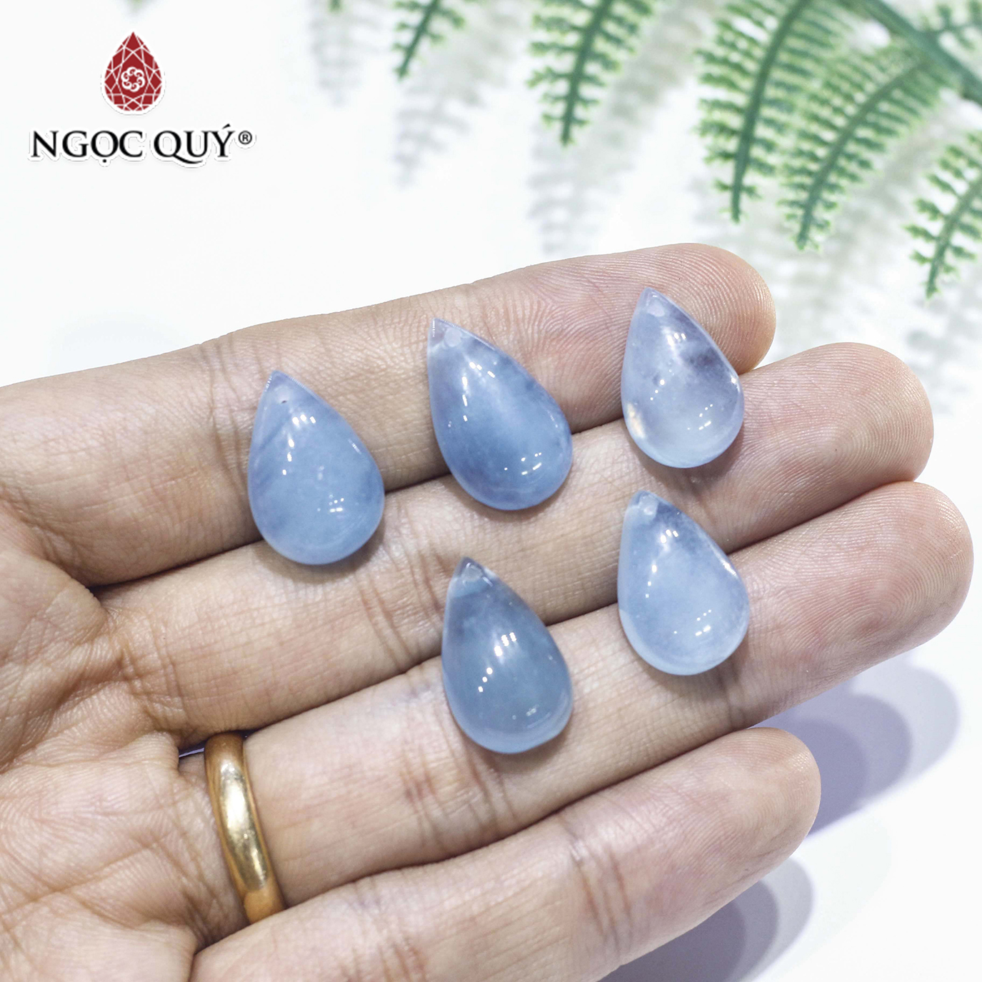 Mặt dây chuyền đá aquamarine mệnh thủy, mộc - Ngọc Quý Gemstones