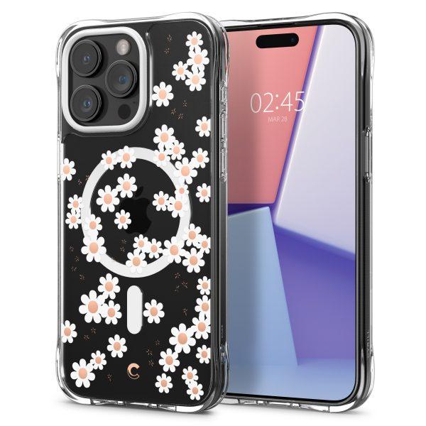 Ốp lưng cho iPhone 15 Pro Max Spigen Cecile Daisy Mag White - Hàng chính hãng