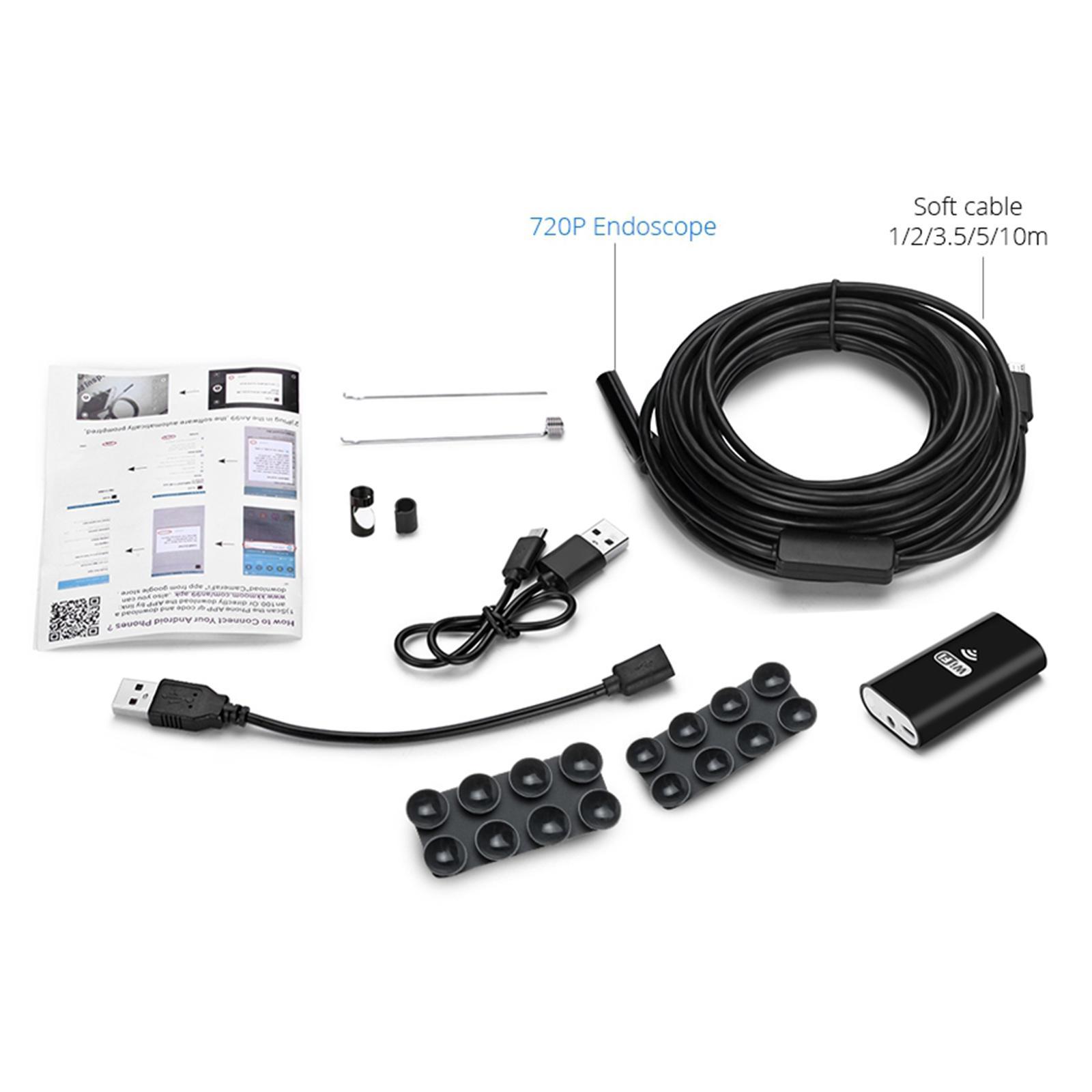Wireless WiFi Endoscope Waterproof Inspection Camera 720P for Phone