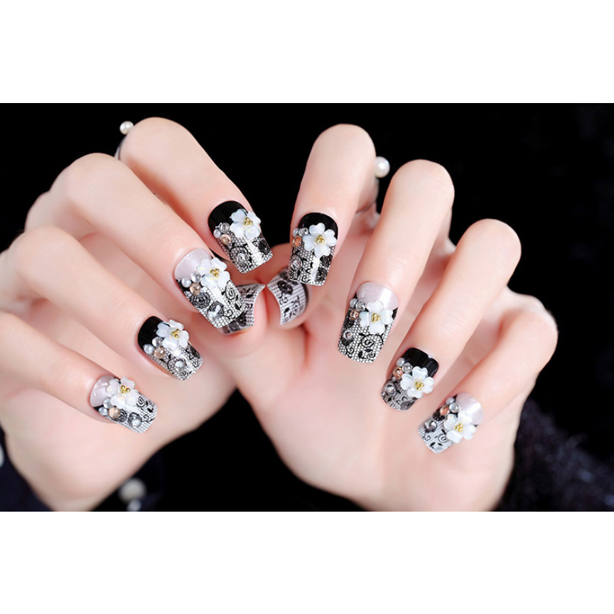 Bộ 24 móng tay giả nail thơi trang như hình