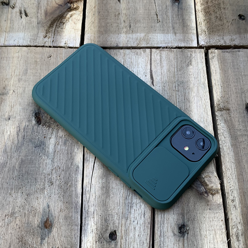 Ốp lưng kéo nắp camera cao cấp dành cho iPhone 11 - Màu Xanh