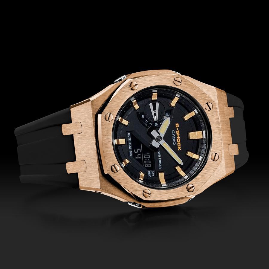 Đồng Hồ Nam Dây Nhựa Casio G-Shock GA-2100SU-1A AP Custom Rose Gold x Black Royal Oak