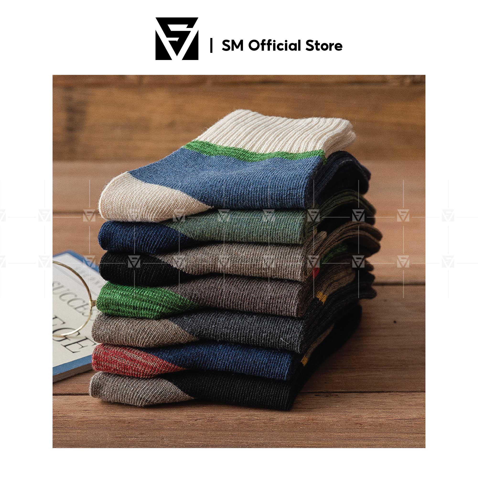 Tất vớ nam nữ cổ cao Soulmate Store vải cotton co giãn phong cách Ulzzang Hàn Quốc – SMV02