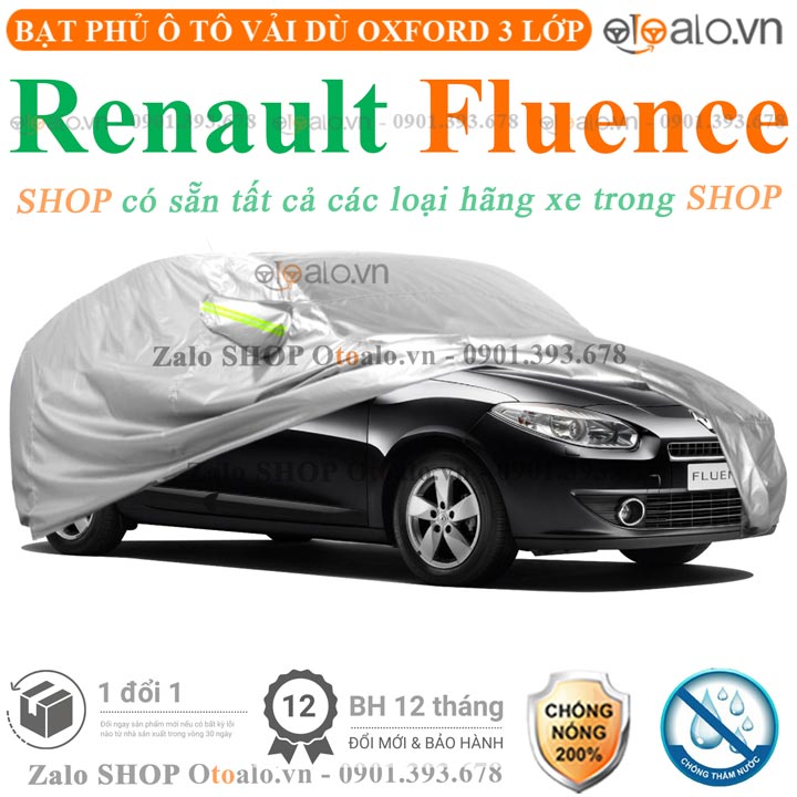 Bạt che phủ ô tô Renault Fluence 3 lớp cao cấp chống nắng nóng nước mưa