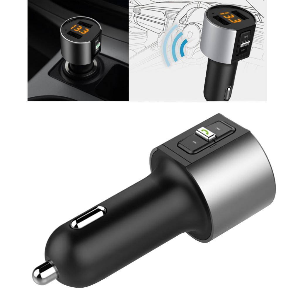 Dual USB 5V 2.4A &amp; 1A Car Bluetooth Transmitter Radio Adapter MP3 Player