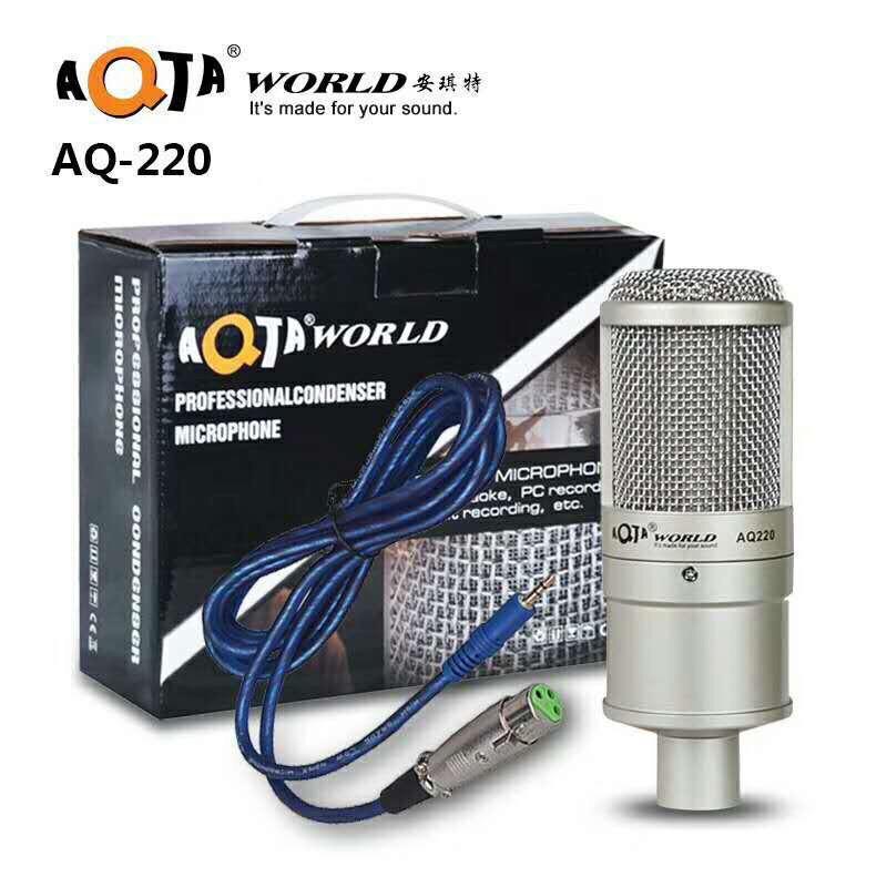 Mic Thu Âm AQTA AQ220 FREE SHIP Hàng Loại 1 , Chât Âm Cực Hay , Thiết Kế Bo Tròn , Cầm Đầm Tay . Bảo Hành 12 Tháng
