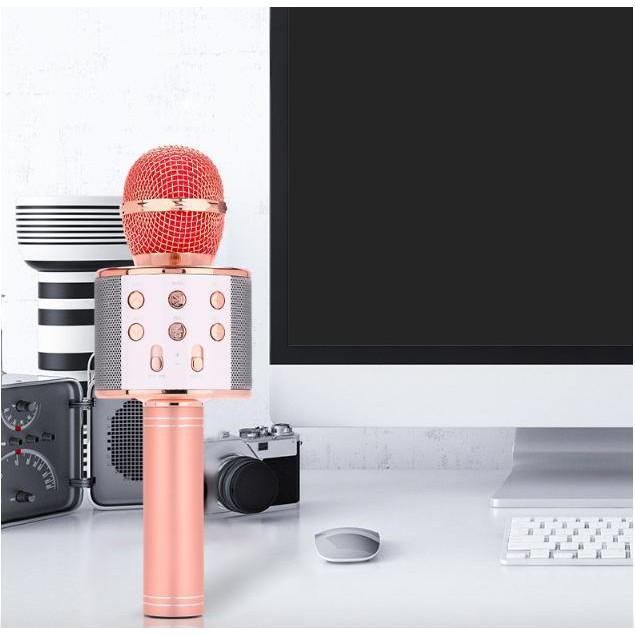 Micro kiêm loa bluetooth karaoke không dây KTV HIFI 1800mAh - Home and Garden