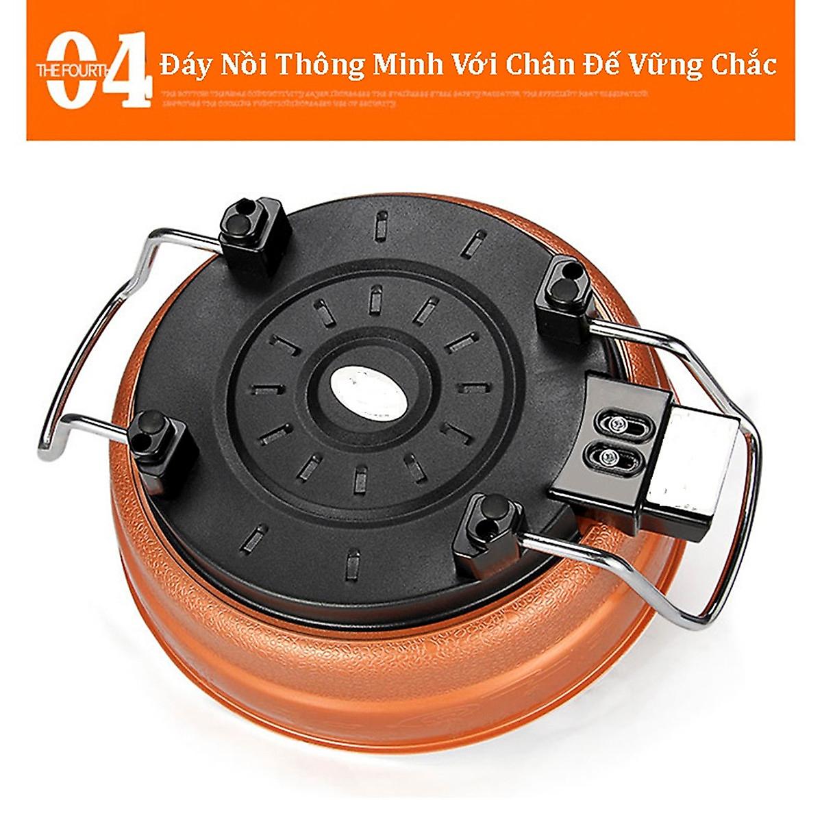 Chảo Nồi Lẩu Điện Chống Dính Đa Năng Công Suất 1360W, Nhiều Chức Năng Như Chiên, Xào, Nấu - Hàng nhập khẩu