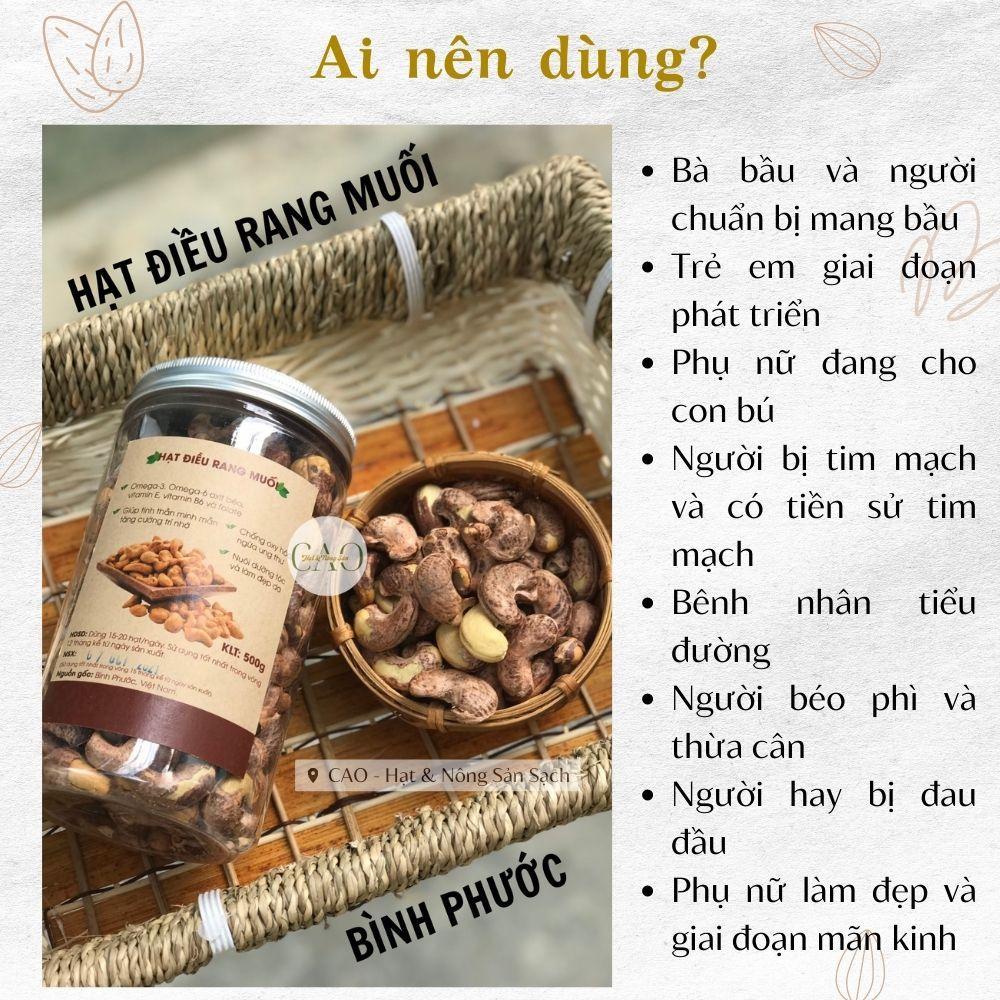 [500GR] Hạt điều rang muối CAO Food từ hạt điều A cồ Bình Phước siêu dinh dưỡng, chỉ rang với 1% muối