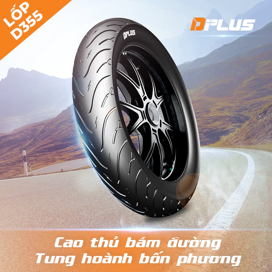 Hình ảnh Lốp xe máy DPLUS 70/90-17 bánh trước xe Yamaha Jupiter, Sirius, Honda Wave, Blade, không ruột