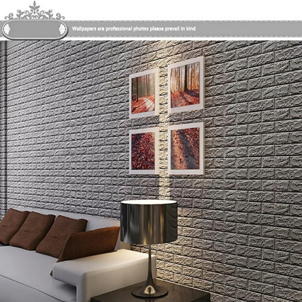 Giấy dán tường xốp giả gạch