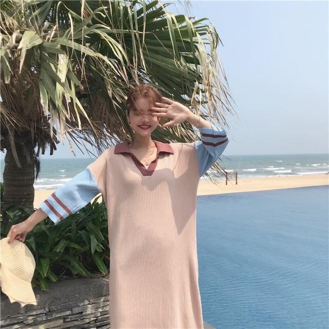 ĐẦM SUÔNG TAY PHỐI MÀU QUẢNG CHÂU