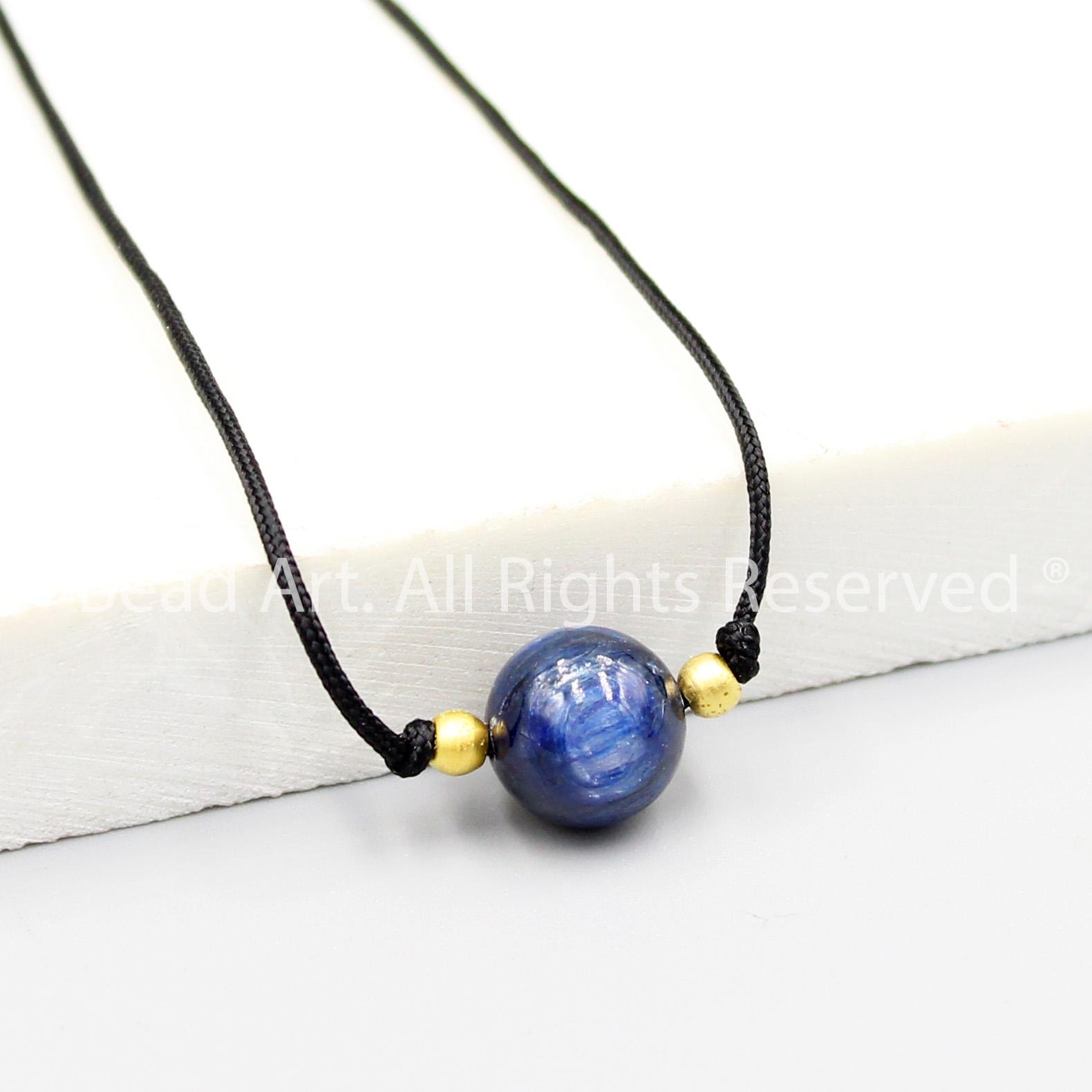 Vòng Cổ 8MM/10MM Đá Kyanite Xanh Dương Loại AA, Dây Chuyền, Trang Sức Phong Thuỷ, Mệnh Thuỷ, Mệnh Mộc - Bead Art