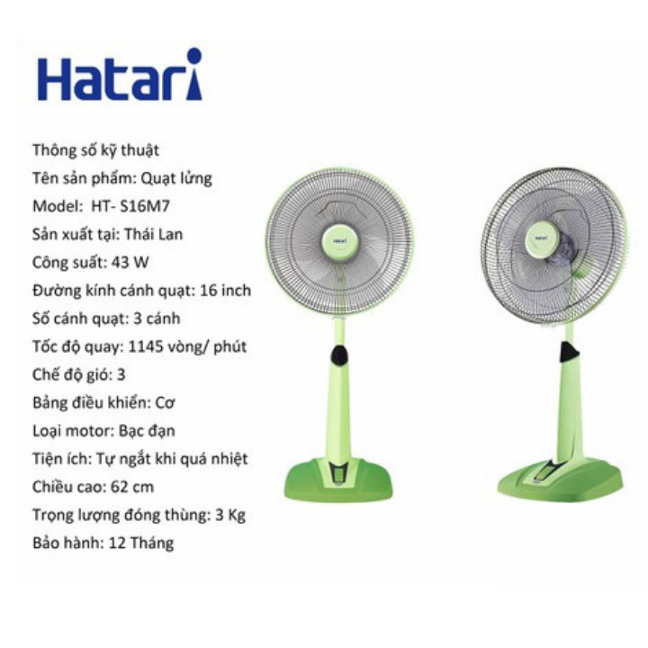 Quạt Lửng Hatari HT-S16M7 - Hàng chính hãng