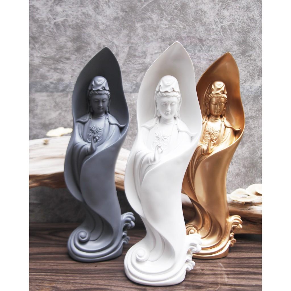 Tượng Mẹ Quan Âm cao 46cm trang trí nội thất nhà cửa- phong thủy- thờ cúng