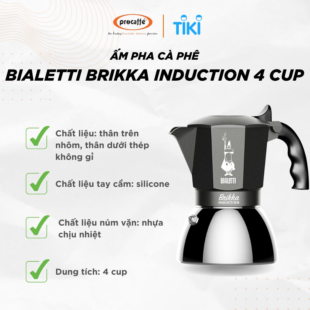 BIALETTI Ấm pha cà phê BRIKKA INDUCTION