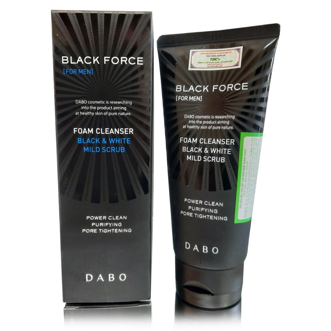 Sữa Rửa Nam Ngăn Ngừa Mụn Trắng Da Dabo Black Force (120ml)