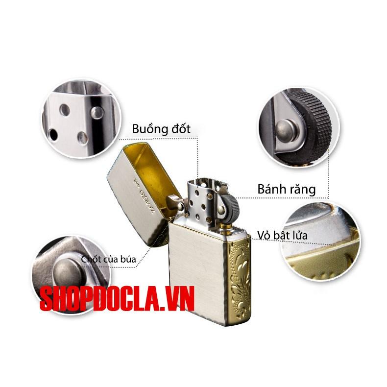 Bật Lửa ZORRO ULTIMATEK Khắc Hoa Văn viền Cao Cấp ZORRO Z8265B