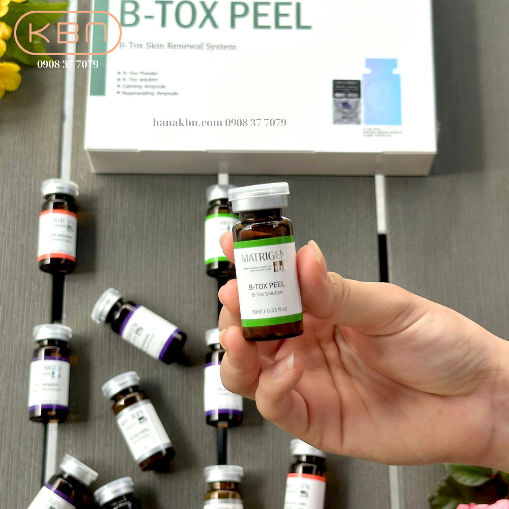 Tảo Peel Da B-TOX PEEL, Tảo Tái Tạo Da 4 Màu - 12 Lọ/ Hộp - Loại Bỏ Độc Tố, Mụn, Làm Sạch Da